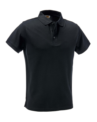 POLO NERA M/C 100% COTONE TOP