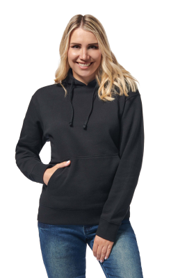 FELPA NERA COTONE/POLY C/CAPPUCCIO