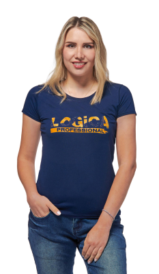 T-SHIRT DONNA GIROCOLLO 135 GR COTONE BLU NAVY