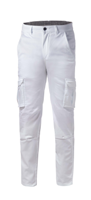 PANT. POLYCOTONE STRETCH BIANCO 240 GR.