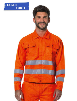 GIUBBINO COTTON/POLY ARANCIO HV