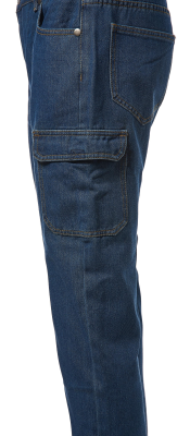PANTALONE JEANS BLU CON TASCONI
