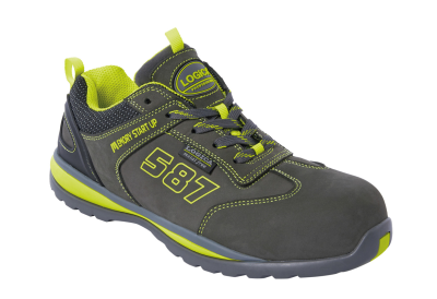 SCARPA BASSA NABUK GRIGIA/VERDE S3 SRA