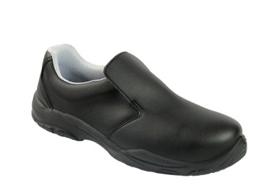SCARPA BASSA MICROFIBRA NERA S/LACCI S2 FO SR