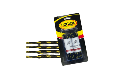 KIT 2 PAIA STRINGHE NERO/GIALLE L.100 CM