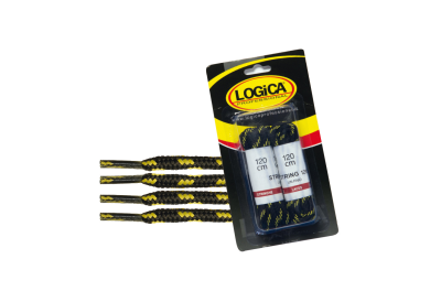 KIT 2 PAIA STRINGHE NERO/GIALLE L.120 CM