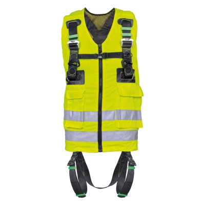 IMBRACATURA C/GILET MULTITASCHE GIALLO
