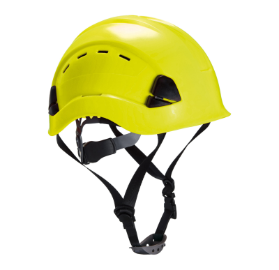 ELMETTO AREATO IN ABS CON SOTTOMENTO GIALLO
