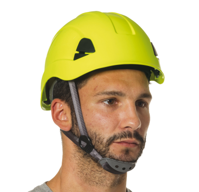 ELMETTO IN ABS CON SOTTOMENTO GIALLO
