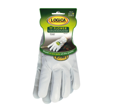 GUANTI PELLE FIORE BOVINO BIANCO 3 TIPS