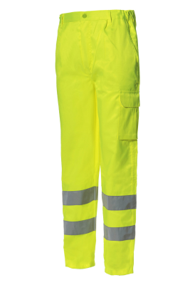 PANTALONE COTTON/POLY HV GIALLO