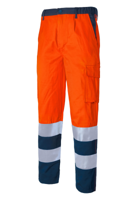 PANT.ALTA VISIB.ARANCIO/BLU FUSTAGNO