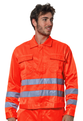 GIUBBINO FUSTAGNO ARANCIO C/BANDE