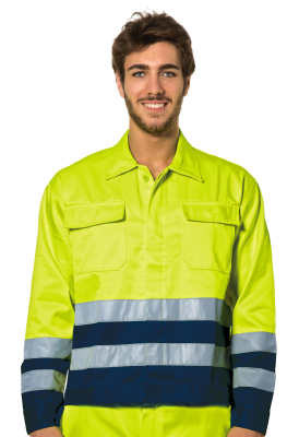 GIUBBINO COTTON/POLY GIALLO HV/BLU