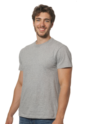 T-SHIRT GIROCOLLO 135 GR TUBOLARE GRIGIO