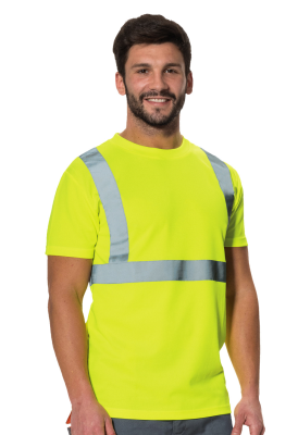 T-SHIRT 100% POL.COOL DRY GIALLA C/BAND