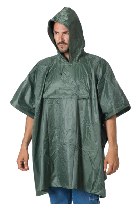 PONCHO NYLON PVC VERDE TG.UNICA