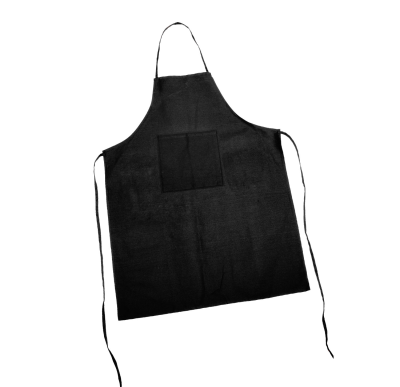 GREMBIULE COTONE NERO 70X90 CON TASCA