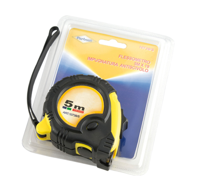 FLESSOMETRO GIALLO 5 MT 19MM GOMMATO