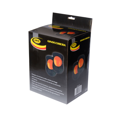 GINOCCHIERE IN NEOPRENE NERE/ARANCIO