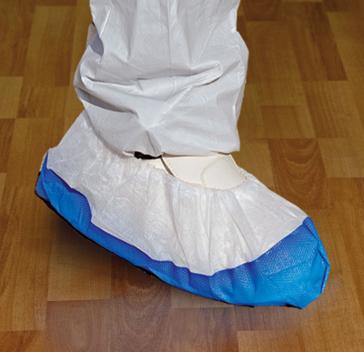 CF.50PZ COPRISCARPA PLP BIANCO PVC BLU