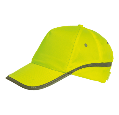 BERRETTO TESA PRECURVA GIALLO C/BANDA