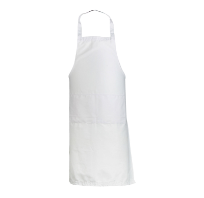 GREMBIULE BIANCO LUNGO CLASS. DUE TASCHE