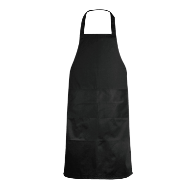 GREMBIULE NERO CLASSICO DUE TASCHE FRON