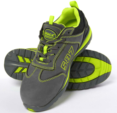 SCARPA BASSA NABUK GRIGIA/VERDE S3 SRA