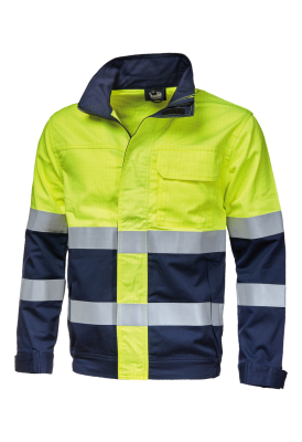 GIUBB. PENTAVALENTE GIALLO/BLU CON BANDE