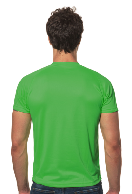 T-SHIRT 100% POLIESTERE 120 gr VERDE FLUO