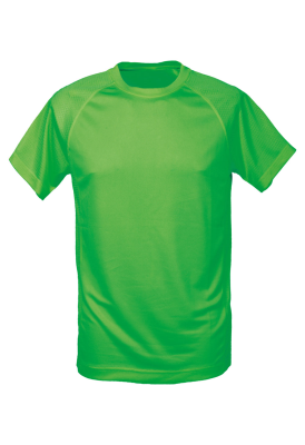 T-SHIRT 100% POLIESTERE 120 gr VERDE FLUO