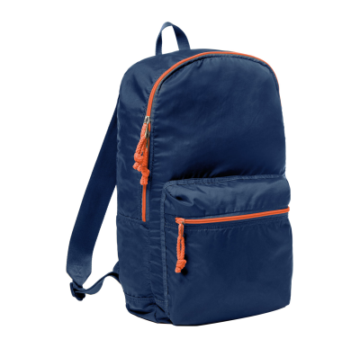 ZAINETTO IN NYLON BLU RIF. ARANCIO HV