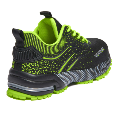 SCARPA BASSA TESSUTO NERA VERDE S1PL