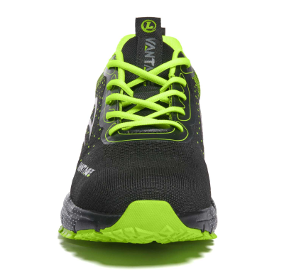 SCARPA BASSA TESSUTO NERA VERDE S1PL
