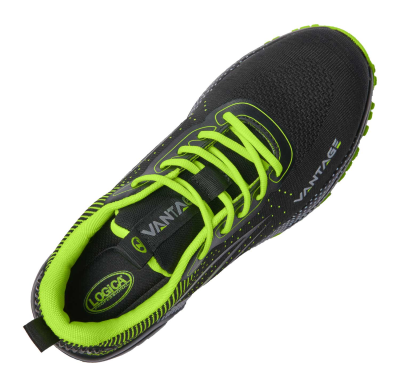 SCARPA BASSA TESSUTO NERA VERDE S1PL