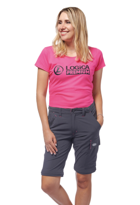 PANTALONE DONNA GRIGIO/FUCSIA ESTIVO