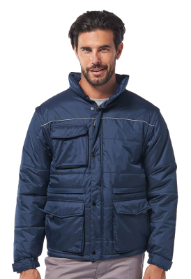 GIACCA NYLON BLU M/STACCABILI
