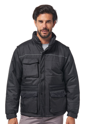 GIACCA NYLON NERO M/STACCABILI