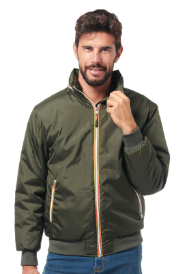 GIUBBINO IN NYLON VERDE IMBOTTITO