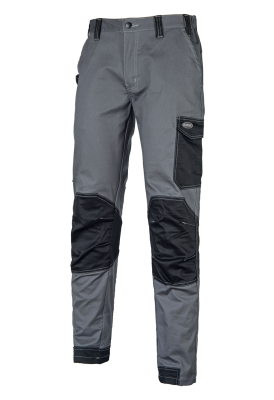 PANT.STRETCH 98%COT.2% SPANDEX 320 GR.GRIGIO/NERO